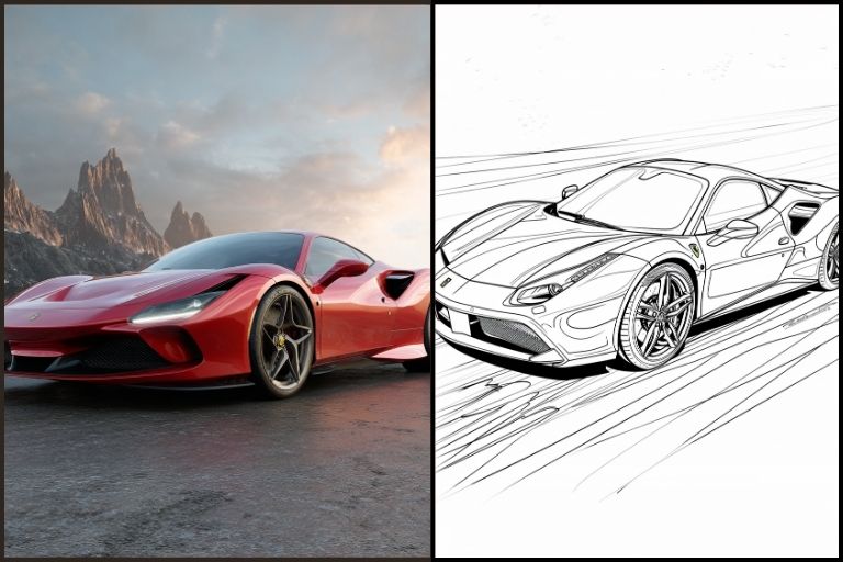 Ferrari Coloring Pages