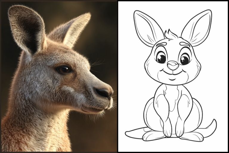 Kangaroo Coloring Pages