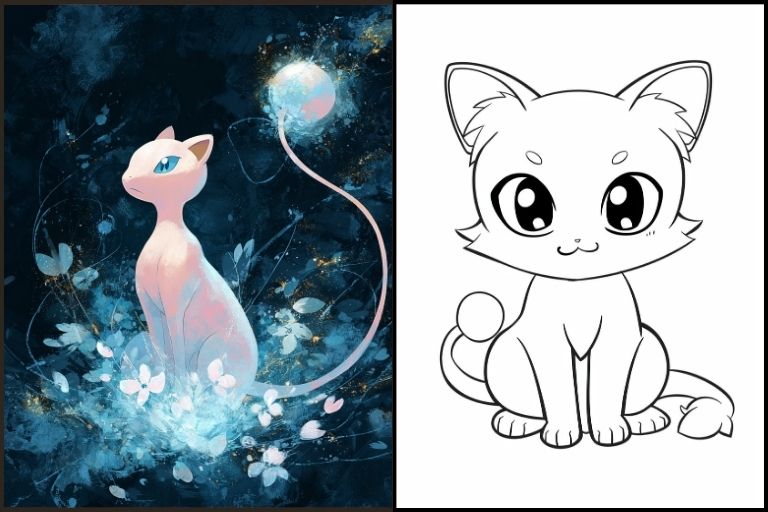 Mew Coloring Pages