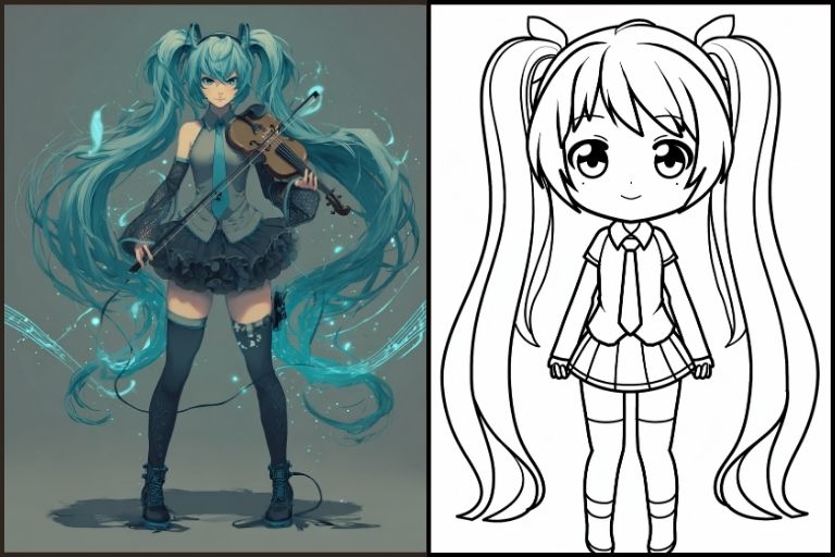 Miku Coloring Pages