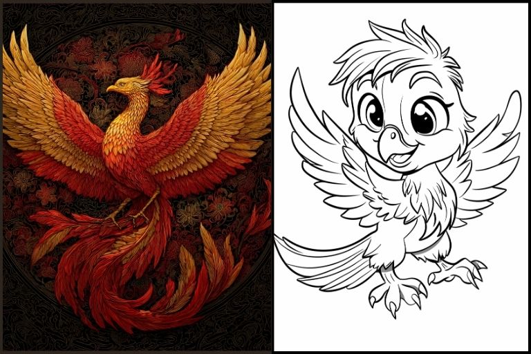 Phoenix Coloring Pages