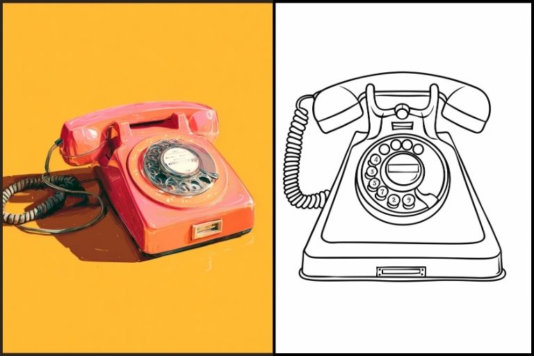Phone Coloring Pages