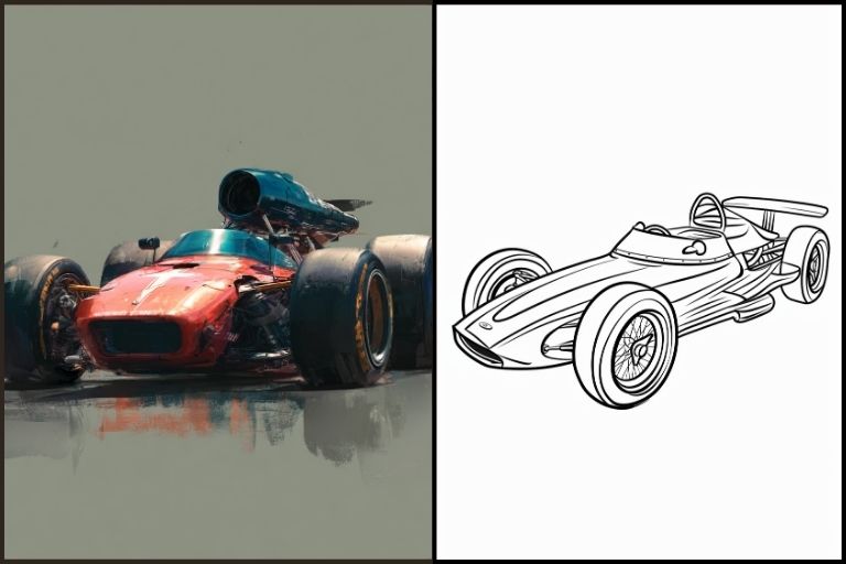 Race Car Coloring Pages