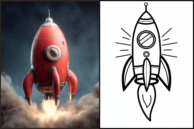 Rocket Coloring Pages