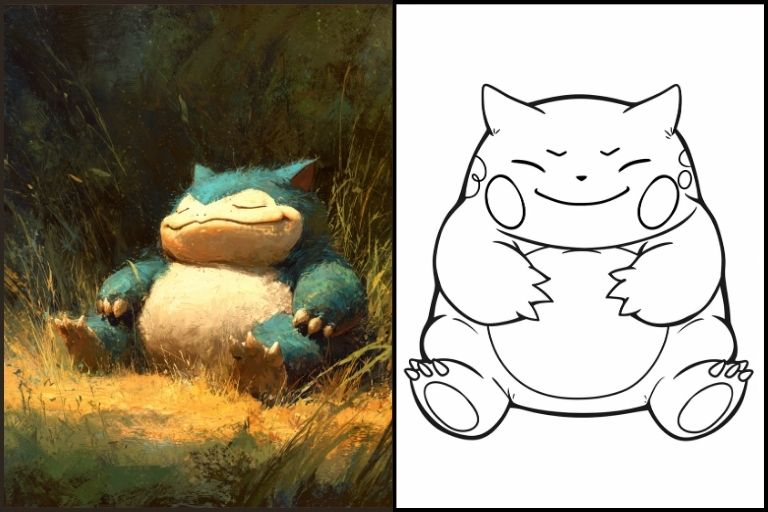 Snorlax Coloring Pages