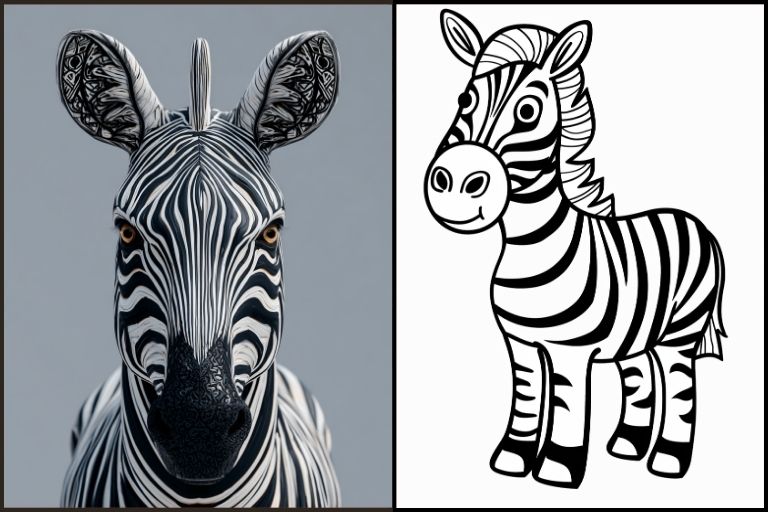 Zebra Coloring Pages
